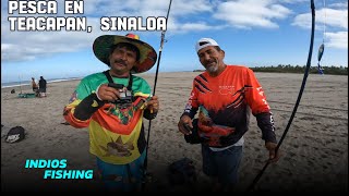 PESCA EN TEACAPAN CON SEÑUELOS VIEJOS+NOS ENCONTRAMOS A LOS INDIOS FISHING