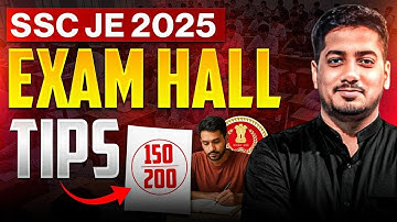 SSC JE 2025 Exam Hall Tips | Must Watch all Aspirants | Rishabh Sir (MES Topper) #sscje #rishabhsir