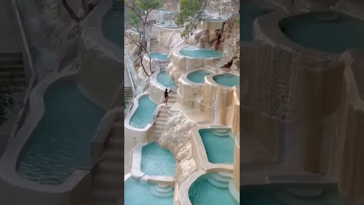 amazing and beautiful. pool and waterfall. dreaming. turquoise. 