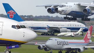 HIGHLIGHTS Boeing 747, A380, IL76 and Waving Pilots at Prestwick Airport 4K