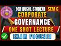 Corporate Governance One Shot 2026 | Complete B.Com (Hons) Sem 6 in 1 Hour | All 5 Units Covered