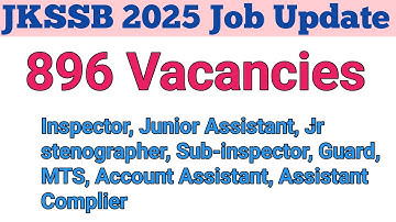 JKSSB New Upcoming Vacancies | Jkssb new Vacancies 2025 | jkssb latest jobs update #jkssb 