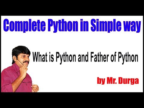 Python Tutorial || What is Python and Father of Python || by Durga Sir ...