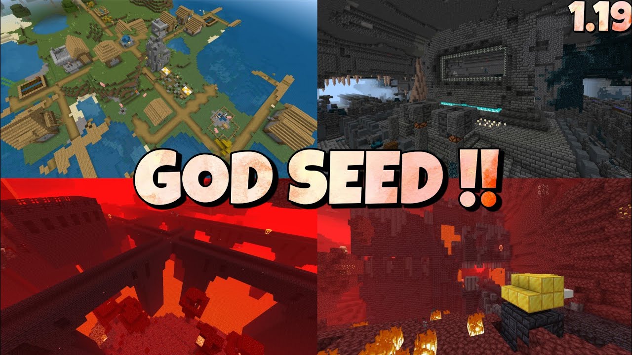 GOD Speedrun Seed for Minecraft Bedrock 1.19 | Double Blacksmith Spawn ...