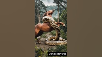 Horse Fights for Life Against Giant Python in Epic Jungle Showdown #shorts