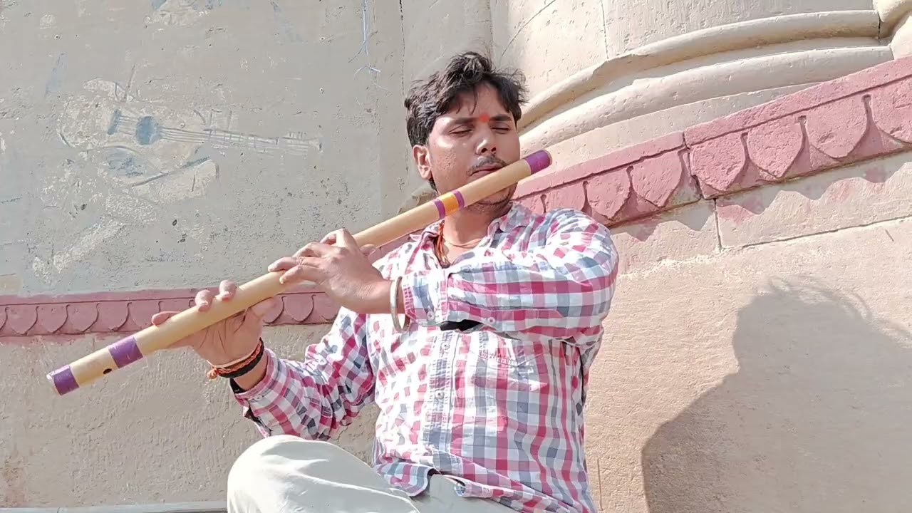 Self composed flute music at Ganga mahal Ghat 