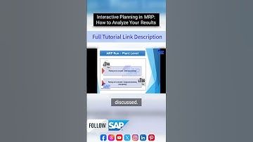 Planning in MRP - SAPPP - #SAP Tutorial for Free Courses #saptraining #hana #erp #shorts #tech #tips
