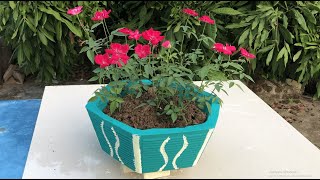 Free time at home// Making beautiful flower pots by hand