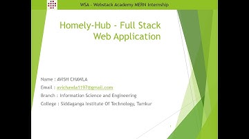 Homely Hub | MERN Stack Full Stack Web Application | WSA Internship Project Presentation & Demo