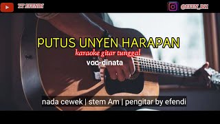 Lagu Lampung - putus unyen harapan  nada cewek || gitar tunggal (KARAOKE)