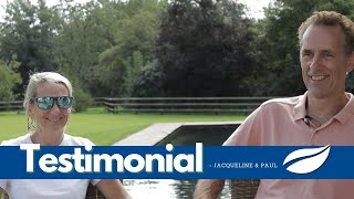 Testimonial by Jacqueline & Paul about their Natural Water Swimming Pond - Ponds by Michael Wheat