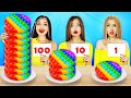 100 LAYERS FOOD CHALLENGE || Funny Food Wars For 24 Hours by RATATA  COOL