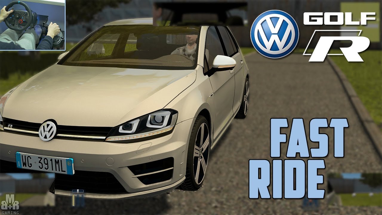 Volkswagen Golf Mk7 R (2014) - Logitech G29 + Shifter || City Car Driving