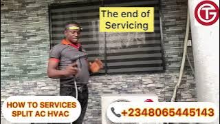 HOW TO SERVICES SPLIT AIR CONDITIONER WITH A PRESSURE MACHINE 