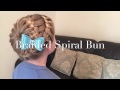 The Braided Spiral Bun hair tutorial by Two Little Girls Hairstyles