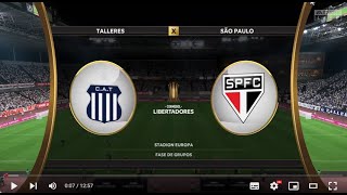 Fifa 23 patch Fmn PC libertadores 2024 Talleres vs São Paulo Simulação fase de grupos jogo 1 de 6