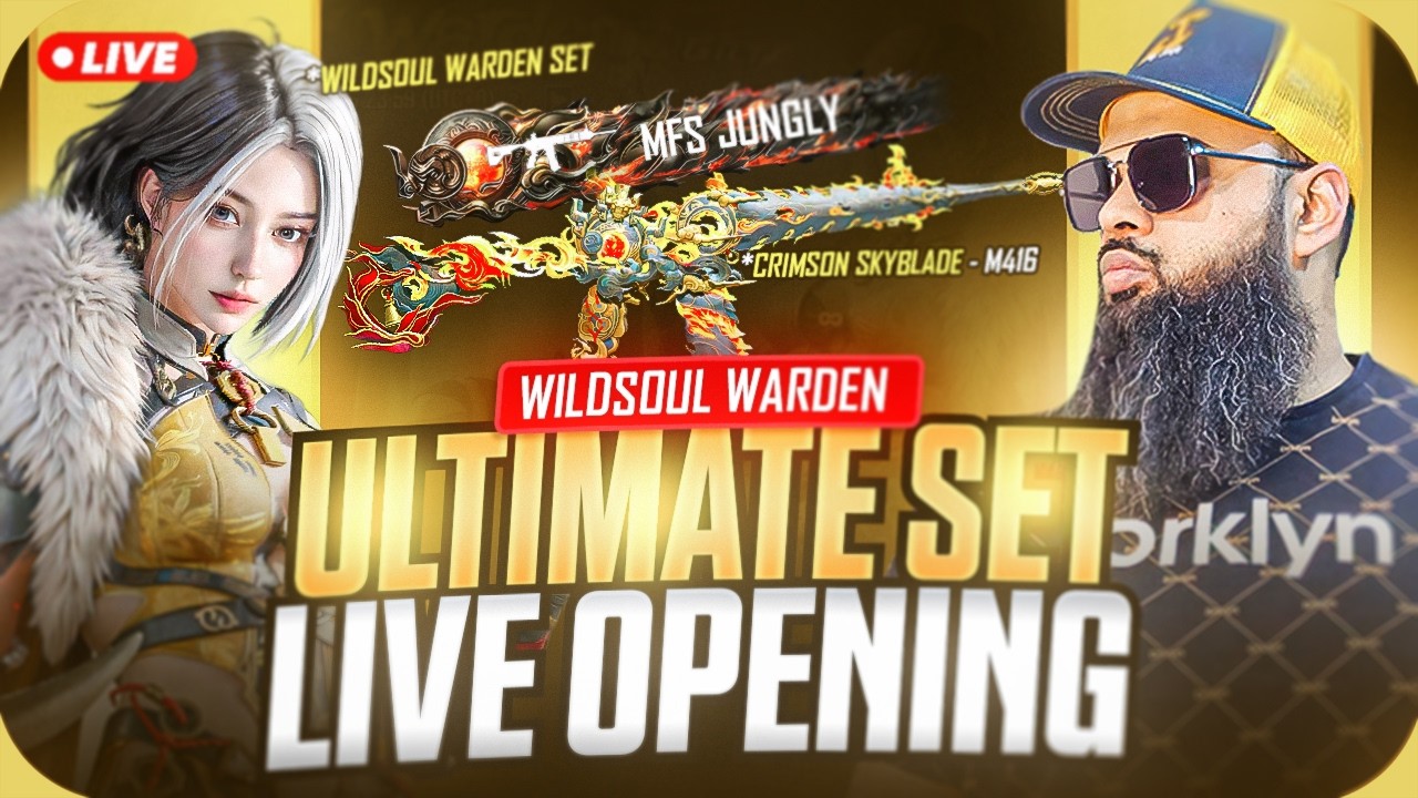 LIVE 🔥 Gilt Wildsoul Warden Set & Crimson Skyblade M416 Lucky Spin 🔫 PUBG Mobile