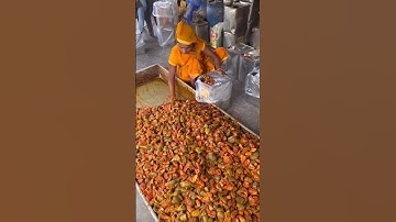 How is mango pickle made? #making #food #factory