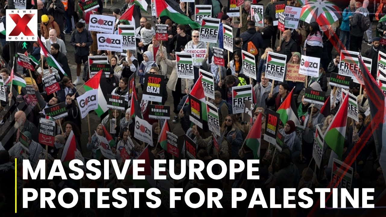 Pro-Palestine Protest | Massive protests sweep Europe in support Palestine | NewsX World