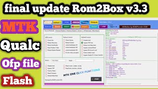 Zabardust Update Rom2Box v3.3 2023 || Factory rest, rest frp,ofp Qual  MTK Powerful update 💪