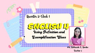 Using Definition and Exemplification Clues