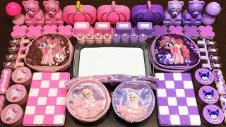 Pink Vs Purple Slime ! Mixing Makeup And Glitter Into Glossy Slime !! Asmr Tom Slime 2276