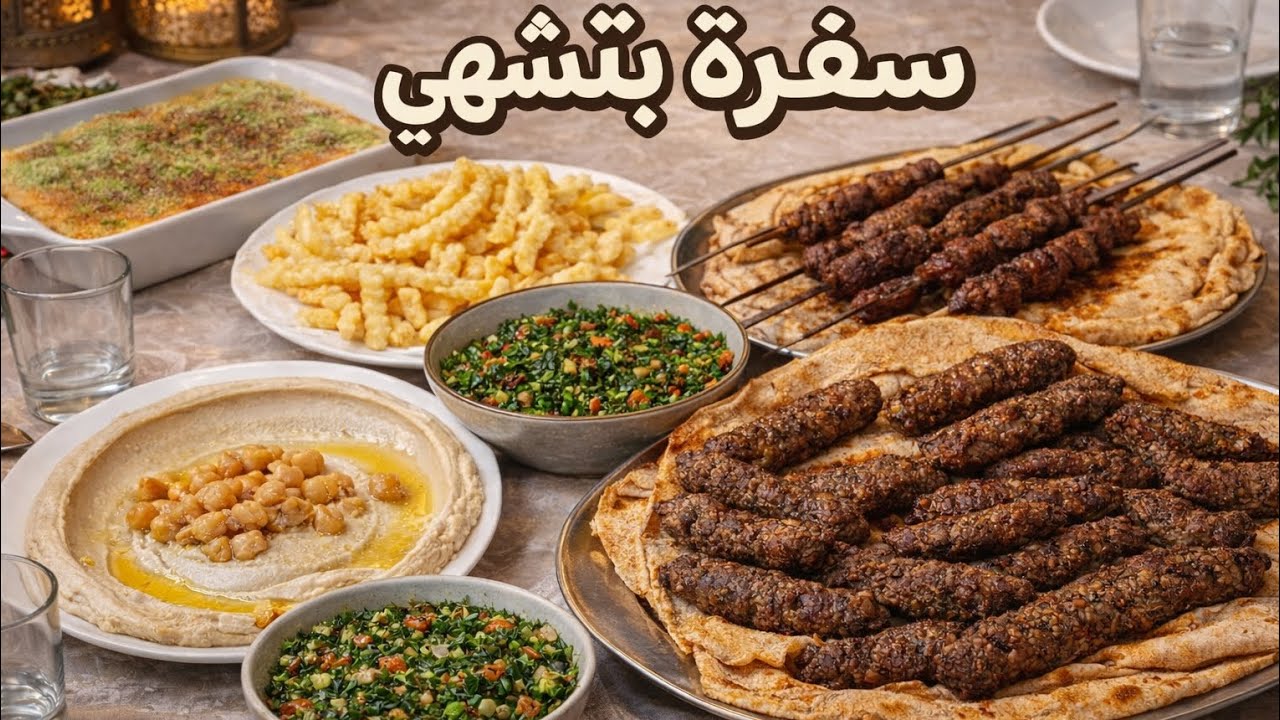 عزيمة مشاوي على أصولها ✨️سر المطاعم بالشوي 👌 حمص كريمي بطريقة  جدا سهلة 😋بسبوسة بالقشطة 