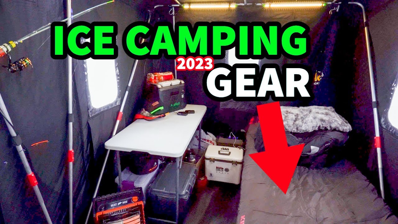 Ice Fishing Camping Setup