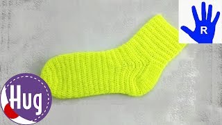 【編み物教室】かぎ針で靴下を編もう！中長編みで編む靴下 増し目の仕方