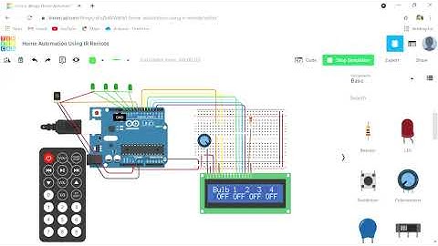 Circuit design Home Automation Using IR Remote   Tinkercad   Google Chrome 2021 06 17 11 47 56