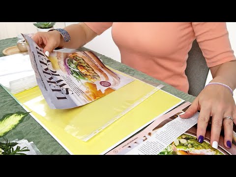 ASMR Sliding New Recipes in Plastic Sheet Protectors + Binder 📁• No Talking