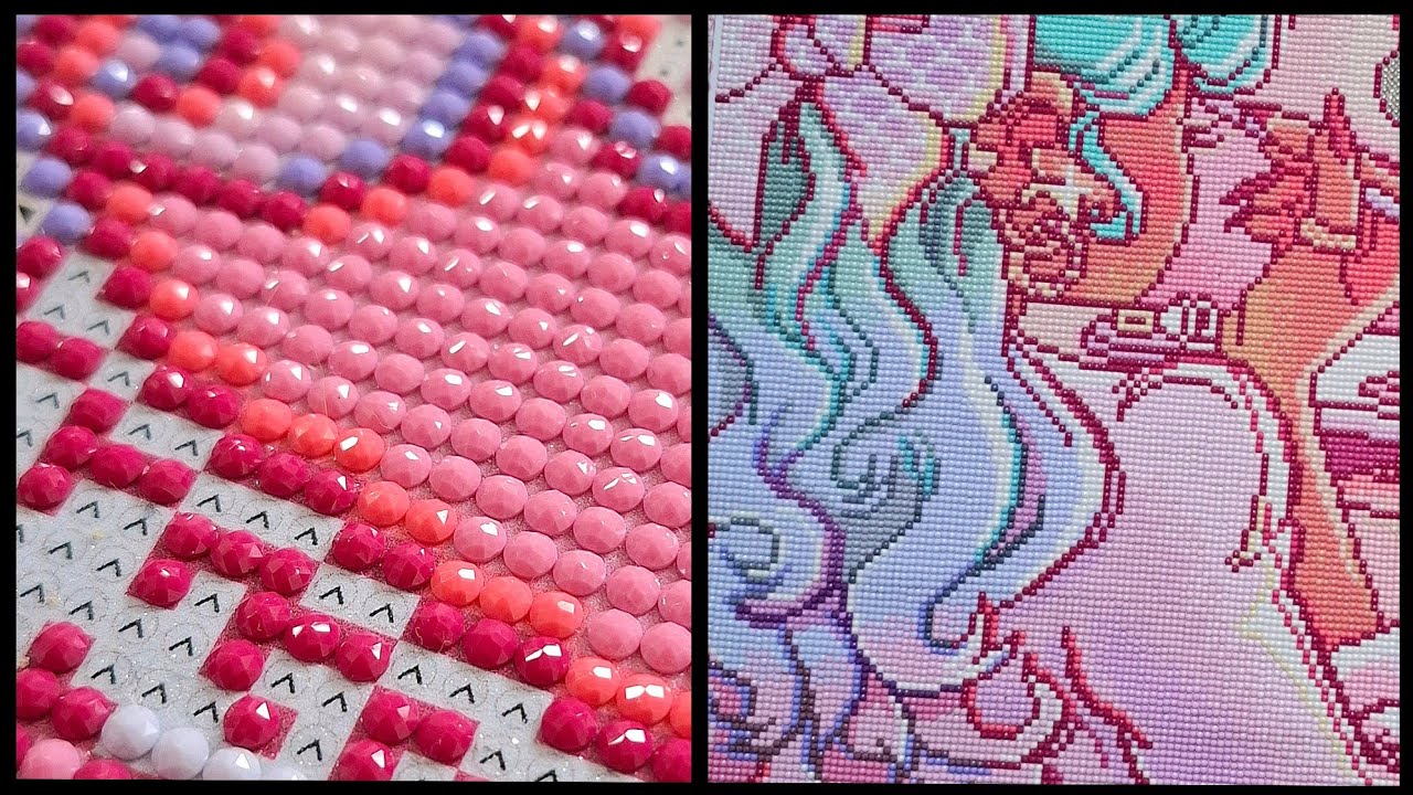 Super ASMR Diamond Painting Art Compilation - Relaxing and Satisfying - No Talking - Real Speed 