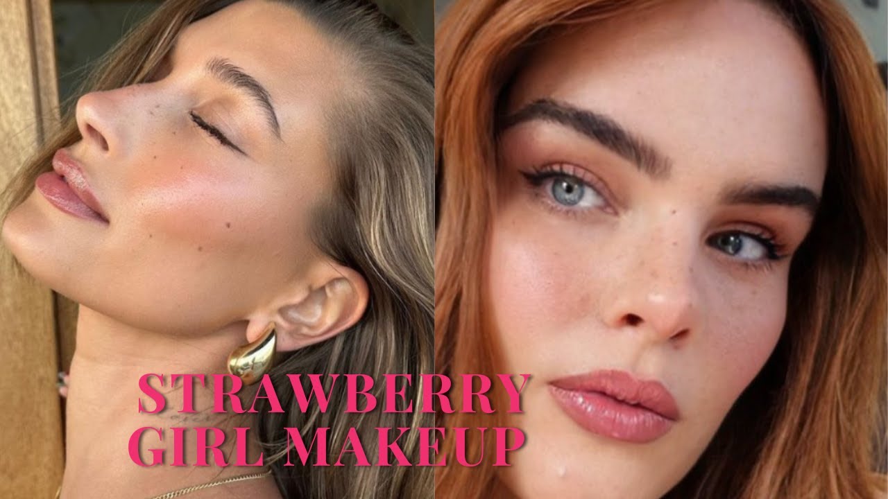 STRAWBERRY GIRL TREND 🍓 💄Model Hailey Bieber posted a video where she  talked about how she does her “strawberry makeup” We decided to k…