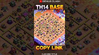 TH14 New Hybrid Base 🔥 Best Defence Layout 😱 | Clash of Clans! #shorts