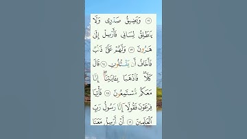 وَيَضِيقُ صَدْرِي وَلَا يَنطَلِقُ لِسَانِي فَأَرْسِلْ إِلَىٰ هَارُونَ..بلال دربالی..سورة الشعراء