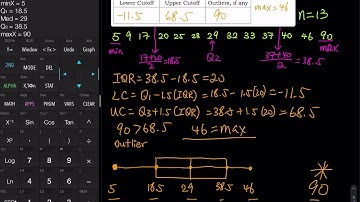 2.4 Part 6 of 7: How to Construct a Modified Boxplot to Detect Outliers on TI84 Calculator | Stats