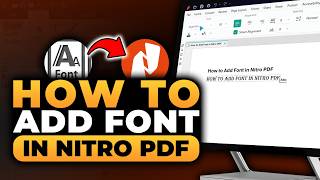 How To Add Font in Nitro PDF (𝟮𝟬𝟮𝟲) | 100% WORKS | NO Yapping, To The Point! | FAST & EASY