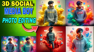 Create 3D Ai Social Media Boy Photos | Bing Image Creator Tutorial| 3D Ai Photo Editing| Ai images