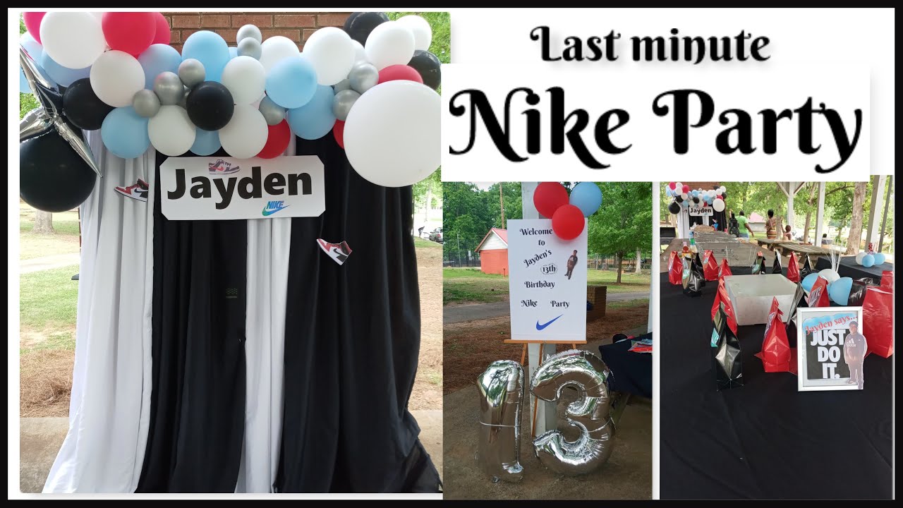 cafe Knikken Portier Nike Party Decorations / Last Minute - YouTube