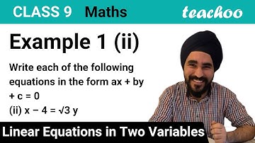 Example 1 (ii) - Write x – 4 = √3 y in the form ax + by + c = 0 and - Teachoo