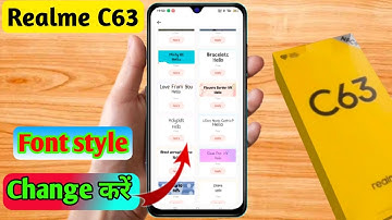 how to change font style in realme c63 | realme c63 font style change