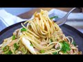 Japanese Spaghetti with Tuna & Mushrooms