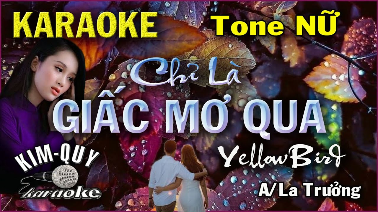 Karaoke CHỈ LÀ GIẤC MƠ QUA (Yellow Bird) Rumba Ballad - Tone NỮ (A/La Trưởng) KIM QUY Karaoke