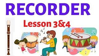Primary Music Lesson ||Recorder Music Lesson 3 and 4
