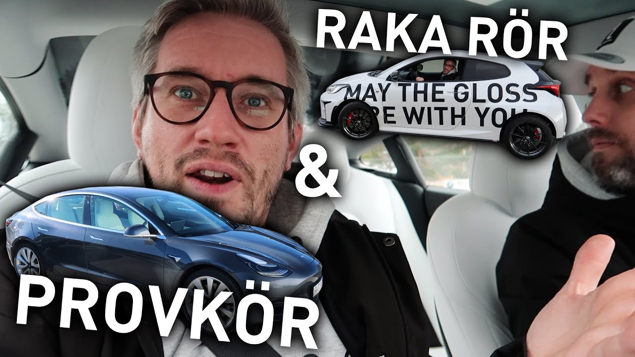 RAKA RÖR PÅ YARISEN & PROVKÖR TESLA - YouTube