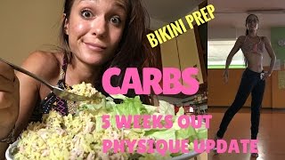 FROM 8 TO 5 WEEKS OUT || REFEED DAY || PHYSIQUE UPDATE || BIKINI PREP