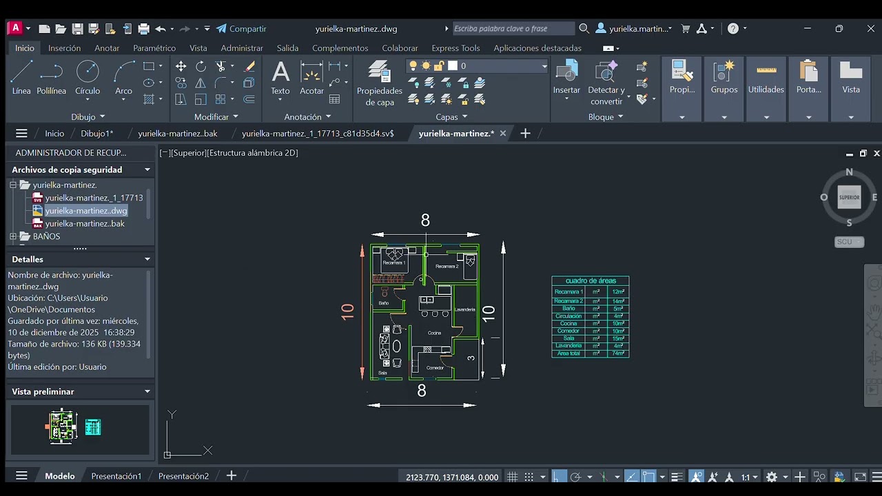 Autodesk AutoCAD 2026   ESTUDIANTE NO COMERCIAL   yurielka martinez  dwg 2025 12 13 00 20 13