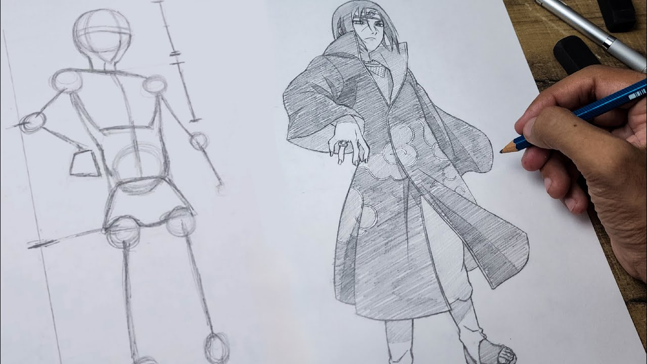 How to Draw Itachi Uchiha — Easy Drawing - Storiespub - Medium