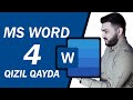 Kənan Şərifli | Ms Word | 4 Qızıl Qayda