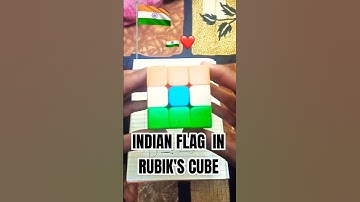 How to make Indian flag in 3 by 3 Rubik
